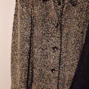 MOSCHINO 1990's woven wool coat with Black Lining Italy